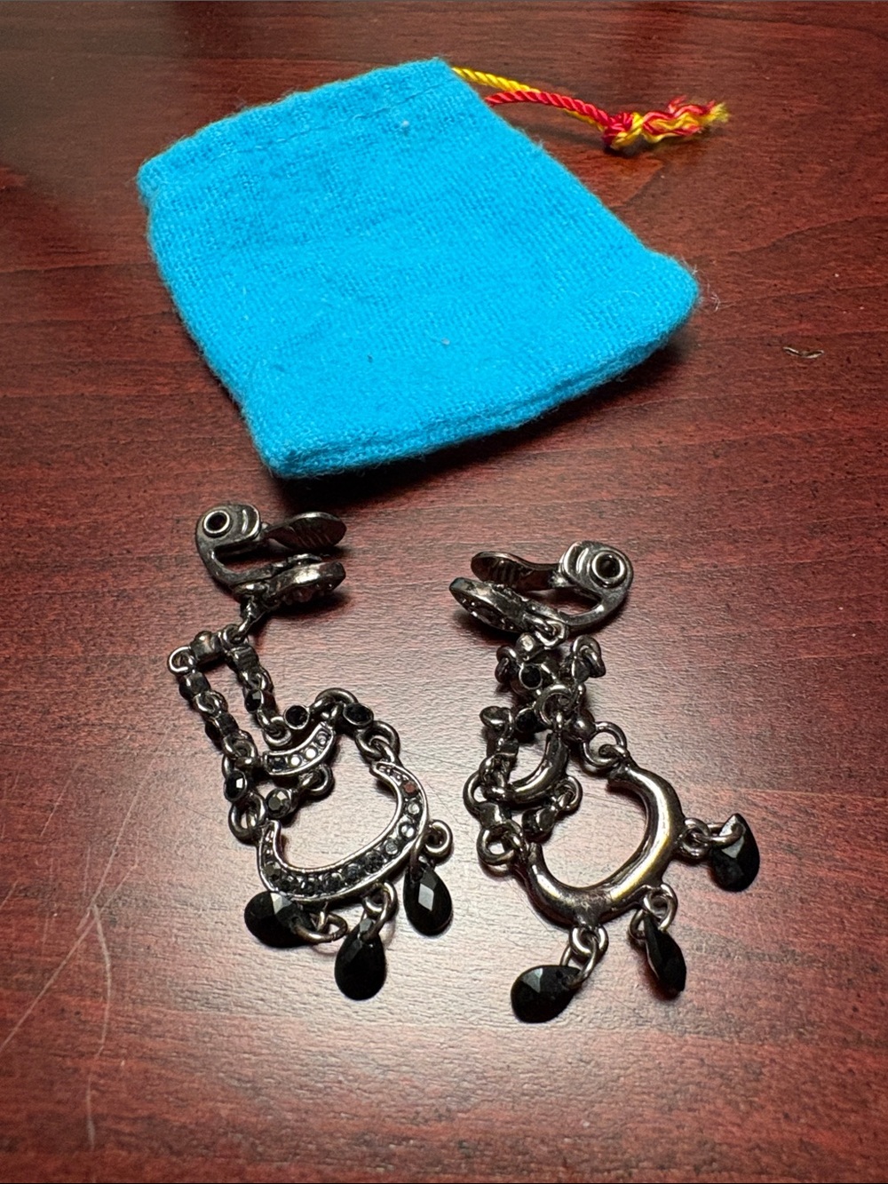 clip dangle earrings, elegant , classic